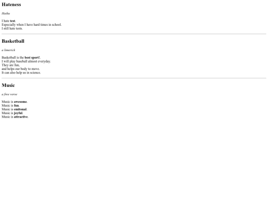 Poems screenshot