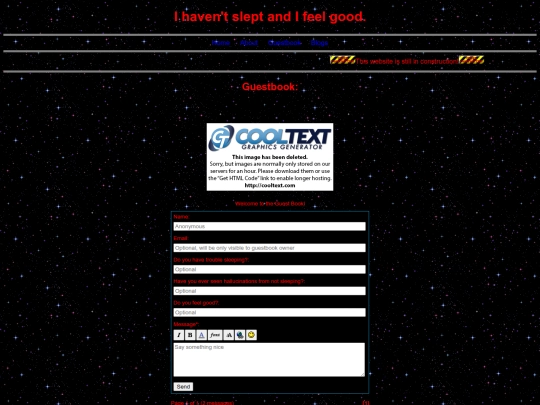 guestbook screenshot