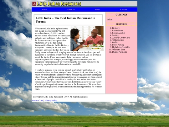 Home Page screenshot
