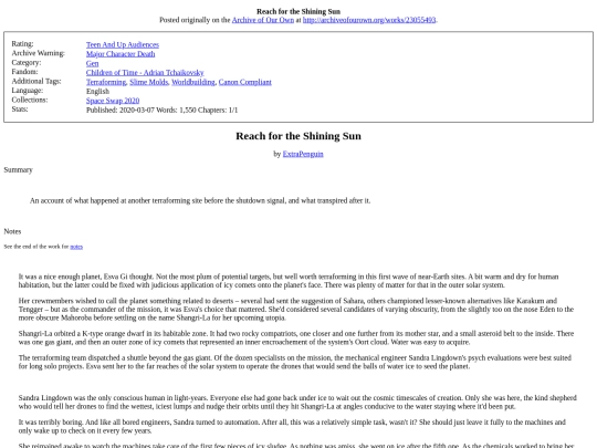 fic/23055493ReachfortheShiningSun screenshot