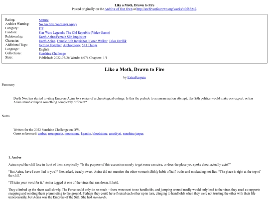 fic/40588242LikeaMothDrawntoFire screenshot