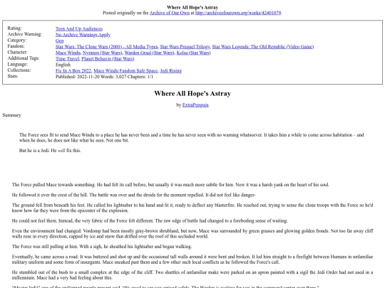 fic/42401079WhereAllHope'sAstray screenshot