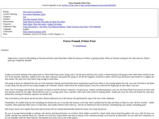 fic/46930261ForceFoundFetterFree screenshot