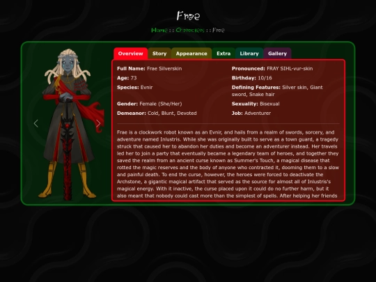 Characters/Frae screenshot