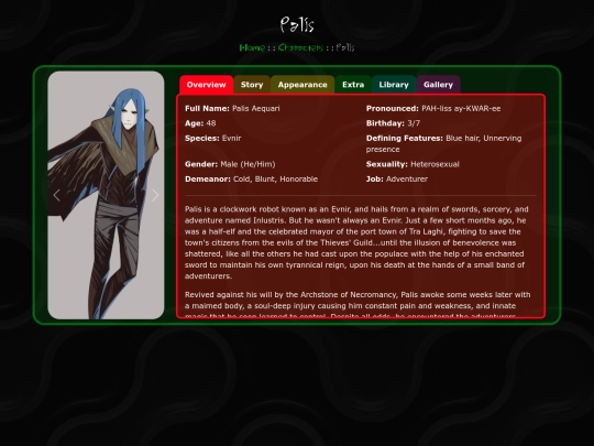 Characters/Palis screenshot