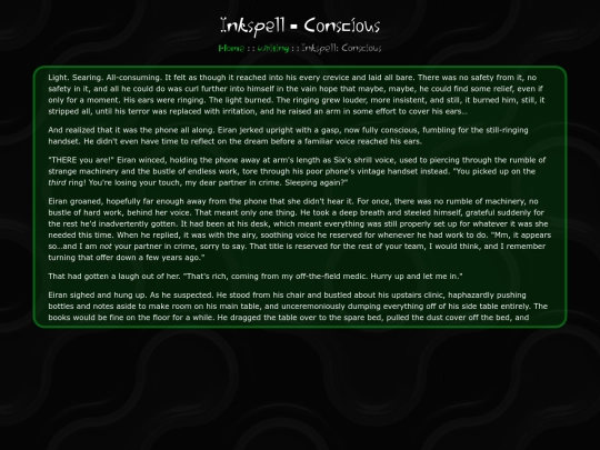 Writing/conscious screenshot