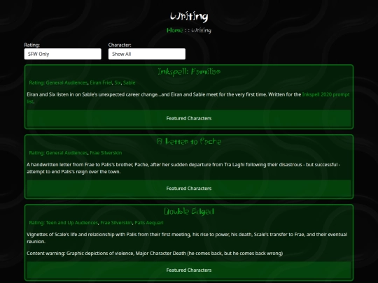 writing screenshot