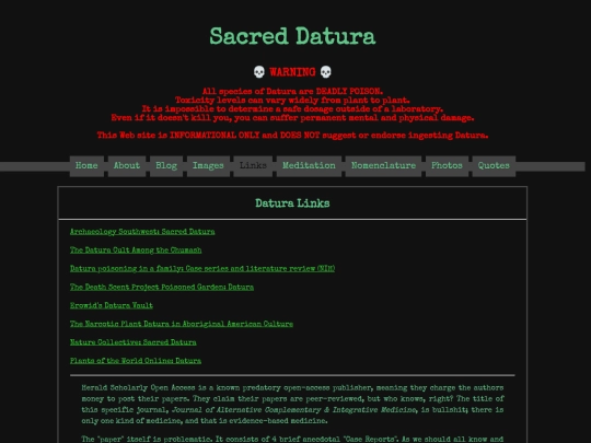 links screenshot