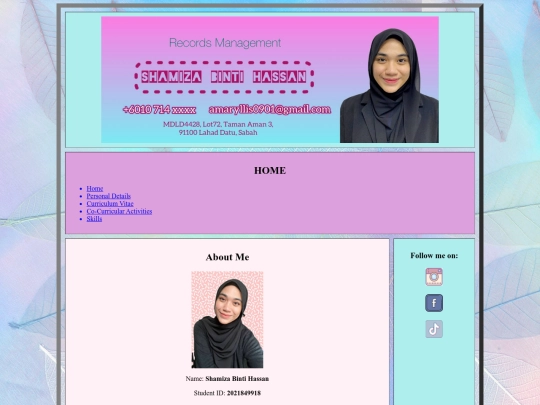 aboutme screenshot