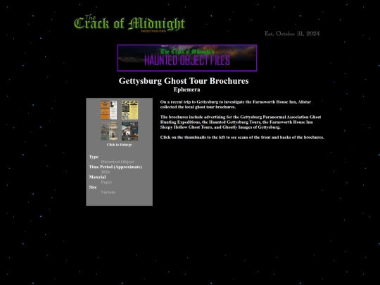 HOFGettysburgBrochures screenshot