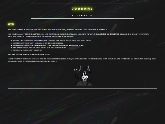 Journal/journal-start screenshot