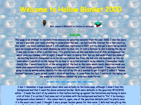 old_pages/hollowblanket screenshot