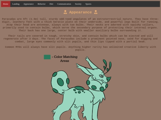 info nav/appearance screenshot