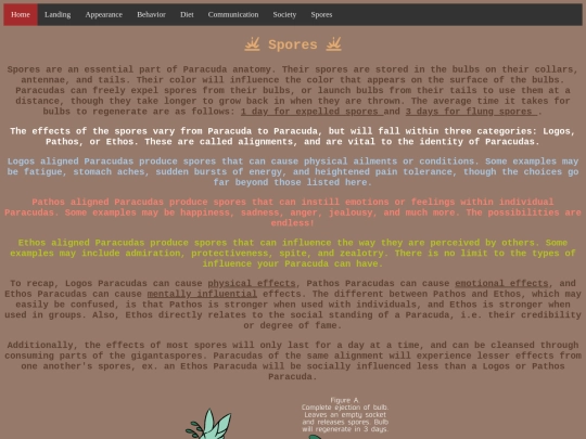 info nav/spores screenshot