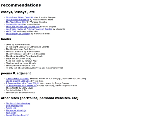 recommendations screenshot