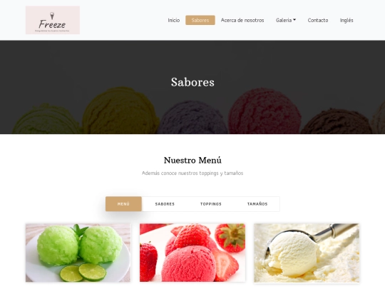 menu screenshot