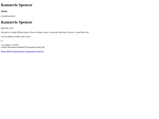 Personal site/goals screenshot