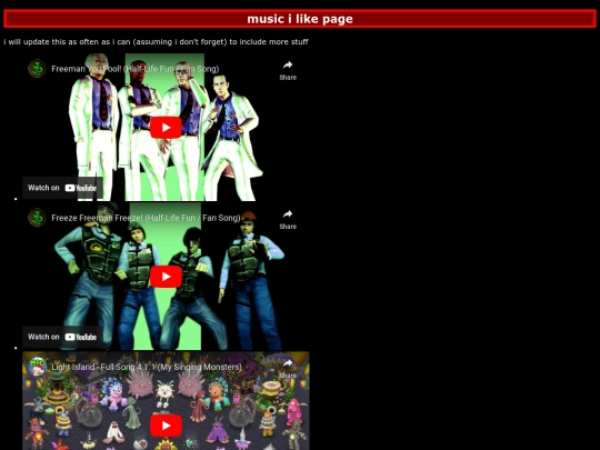notmymusicpage screenshot