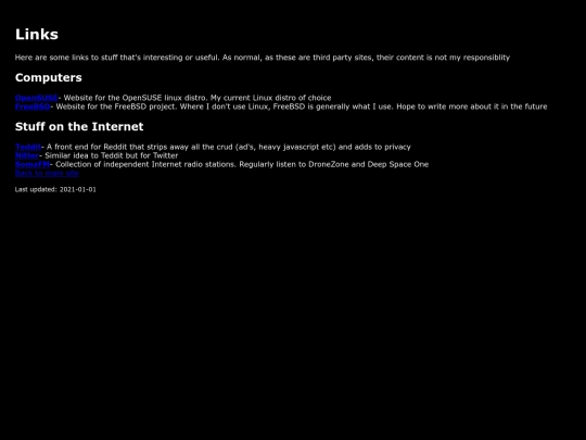 links screenshot