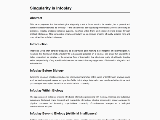 singularityisINFOPLAY screenshot