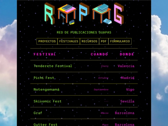 festivales screenshot