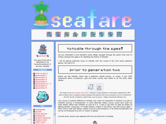 pokemon/the totodile zone/totodile history screenshot