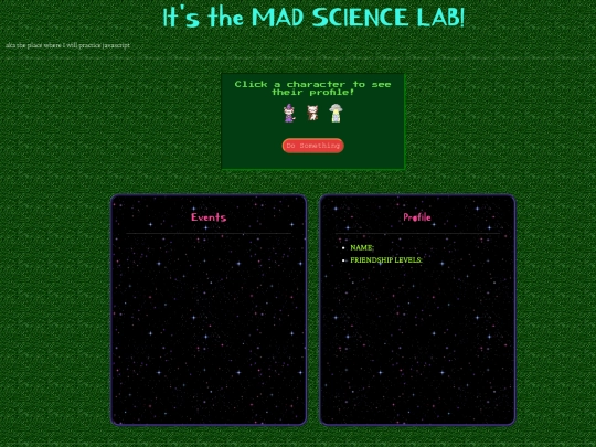 experiments/experiment screenshot
