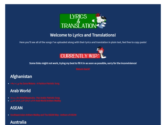 lyrics/nations screenshot