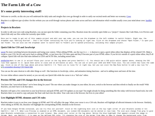 lab05/cow website screenshot