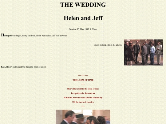 htm/wedding screenshot