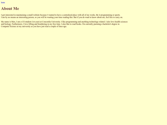 aboutme screenshot