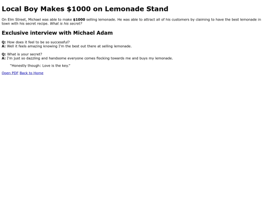 LemonadeArticle screenshot