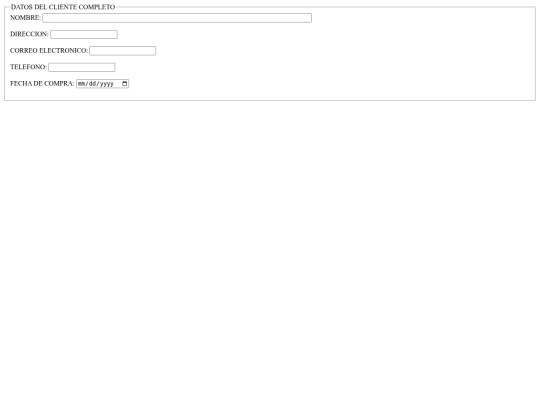 DATOS DEL CLIENTE screenshot