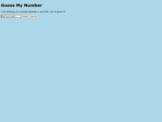guessNumber screenshot