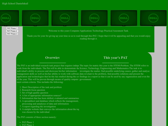 Cat Pat HTML webpage screenshot