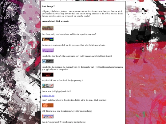 links screenshot