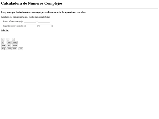 calculadoracomplejos screenshot