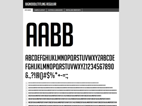 fontgarbo/big_noodle_titling-demo screenshot