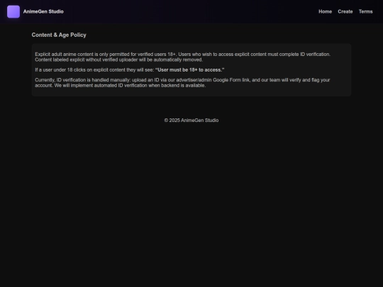 terms screenshot