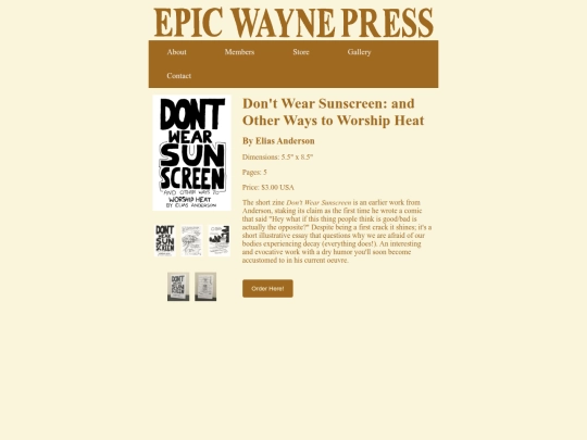 store/dont_wear_sunscreen screenshot
