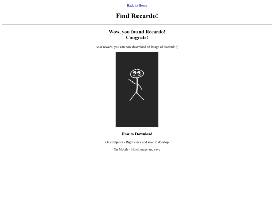 Find Recardo Files/FRYouFoundRecardo screenshot