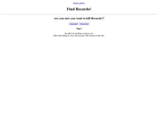Find Recardo Files/FRfindandkillrecardo screenshot