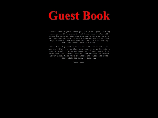 guestbook screenshot