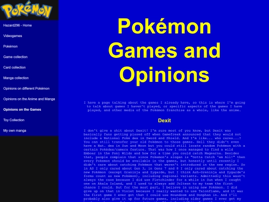 pokemon/game-opinions screenshot