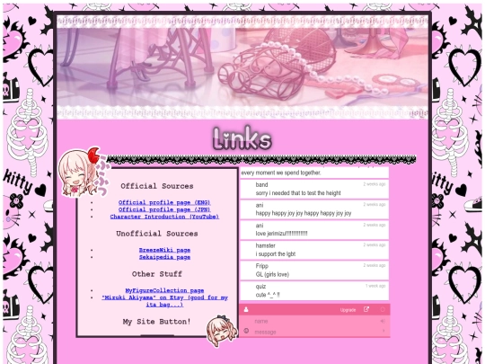 links screenshot