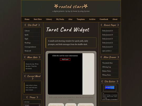 tarot-widget screenshot