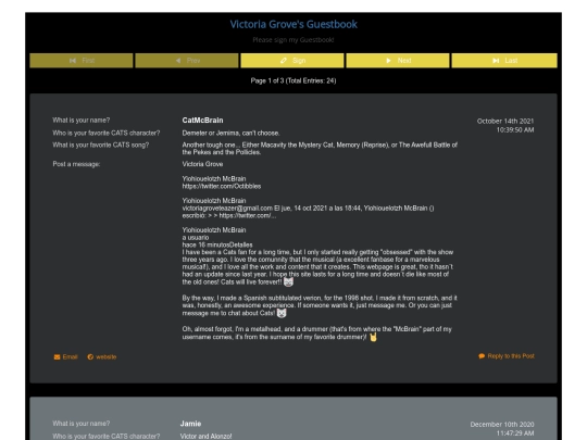 guestbook screenshot