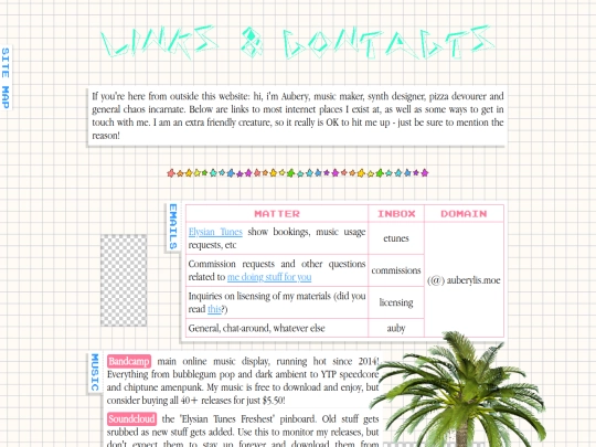 links screenshot