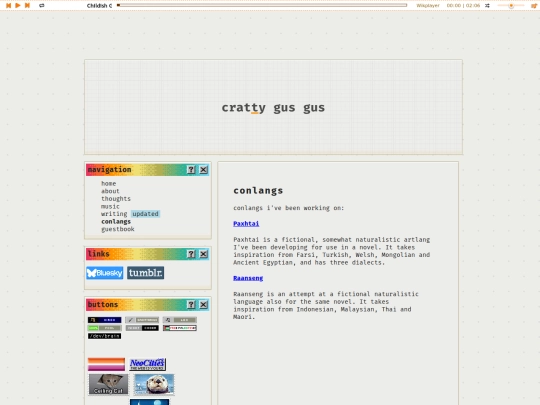 conlangs screenshot