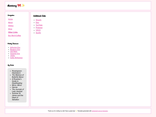 links screenshot